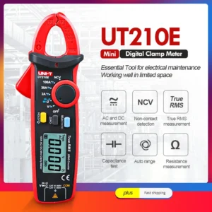 Medidor de pinza UNI-T Digital UT210E UT210D, Mini multímetro de corriente CA, alicates de valores eficaces verdaderos, amperímetro UT210C, rango automático - AliExpress - Imagen 2