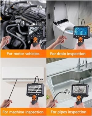 Cámara de Inspección Endoscopio, AOPICK 4.3'' Pantalla IPS 1080P HD Cámara de Inspección Boroscopio con 8 Luces LED, Cámara de Drenaje de Mano, IP67 Impermeable, 16.5ft Cable Semi-Rígido  Amazon.es Coche y moto - Imagen 8